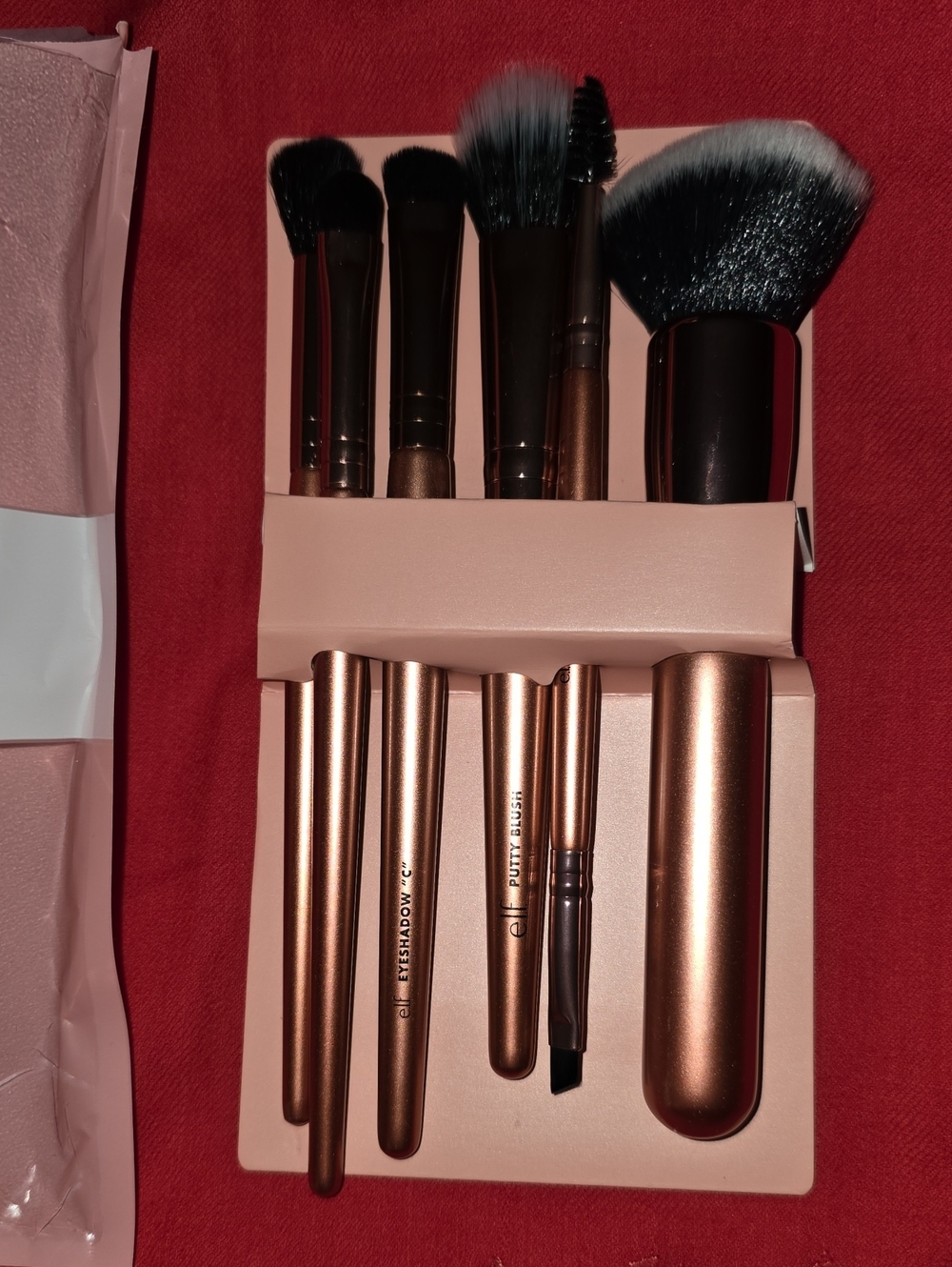 ELF Rose Gold Makeup Brush Set